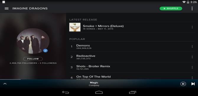 spotify offline mode android